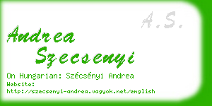 andrea szecsenyi business card